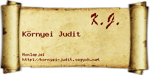Környei Judit névjegykártya